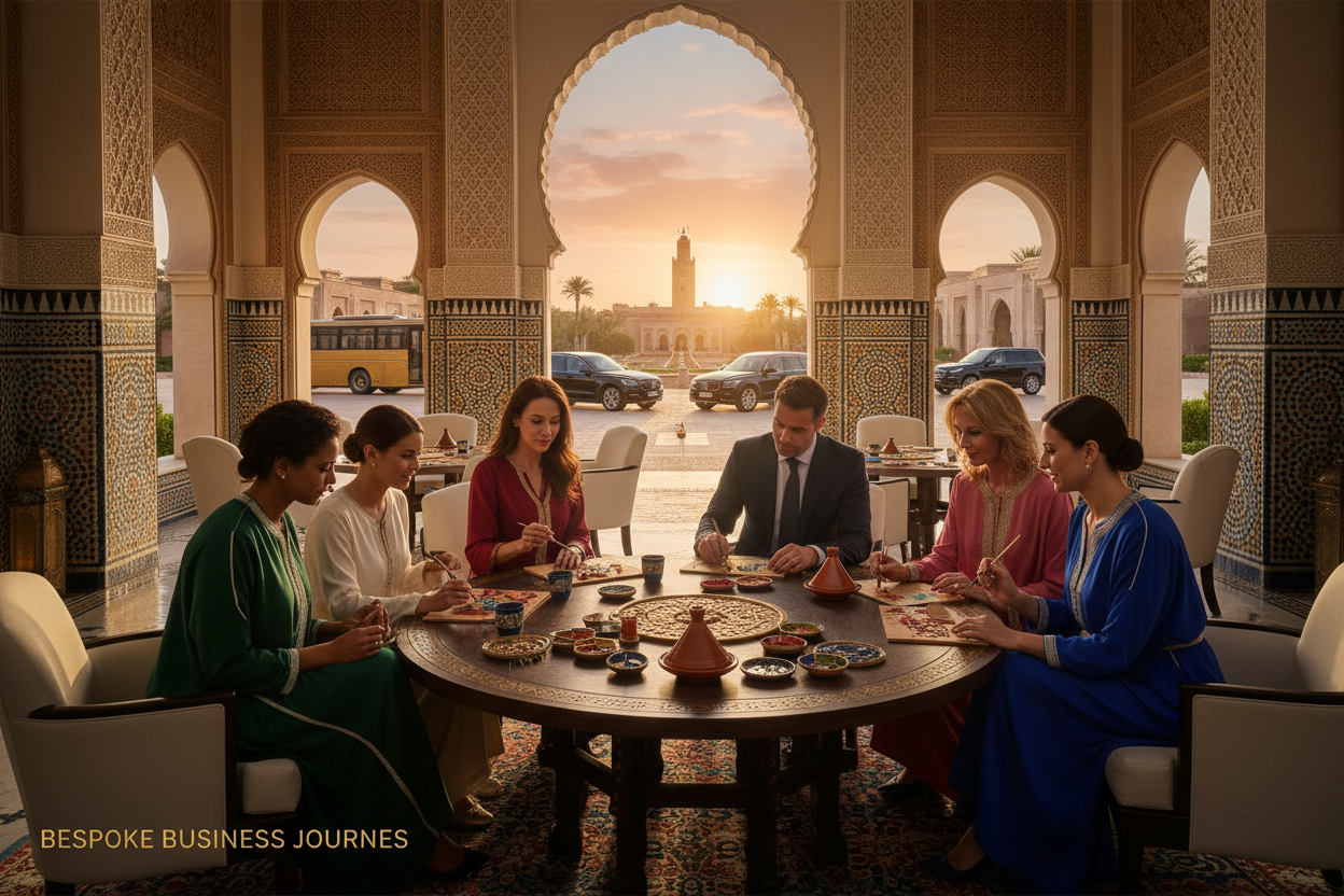 Découvrez nos solutions de voyages sur mesure conçues pour les entreprises et associations. Que ce soit pour un séminaire d'équipe, un incentive voyage ou une sortie associative, nous orchestrons chaque détail : vols, hébergements, transports locaux et activités immersives au Maroc ou à l'international. Bénéficiez de tarifs préférentiels, d'un gestionnaire dédié et d'une flexibilité maximale pour adapter votre programme à vos objectifs. Transformez vos projets collectifs en expériences mémorables.